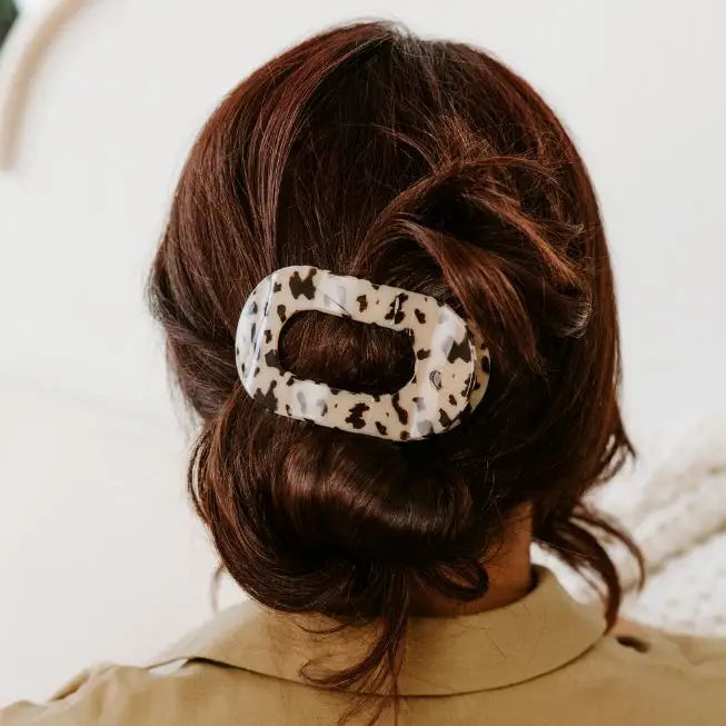 Teleties Blonde Tortoise Medium Flat Hair Clip