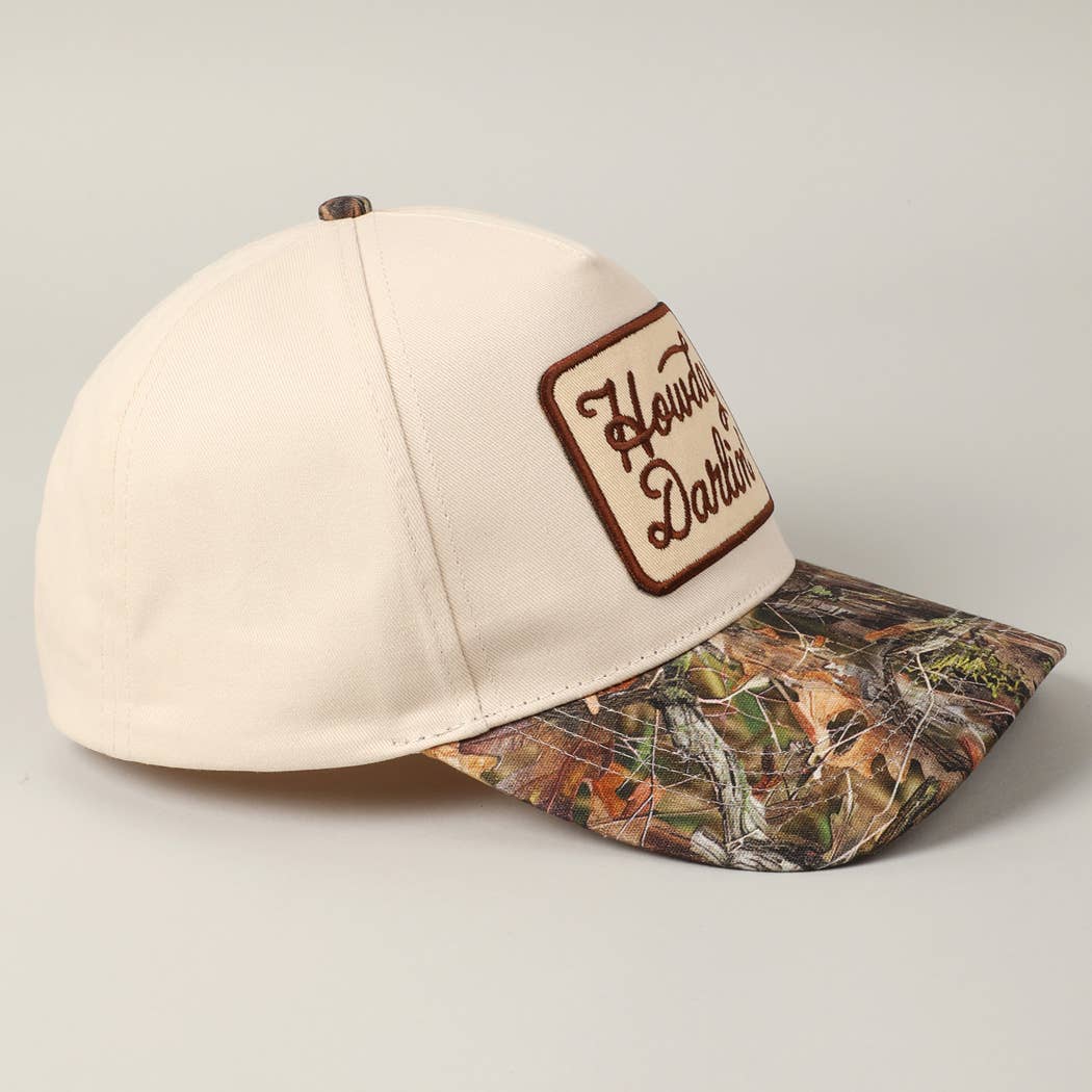 Howdy Darlin' Embroidery Patch Camo Hat