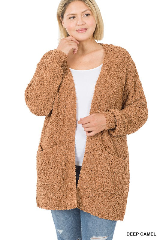 Plus Popcorn Sweater Cardigan