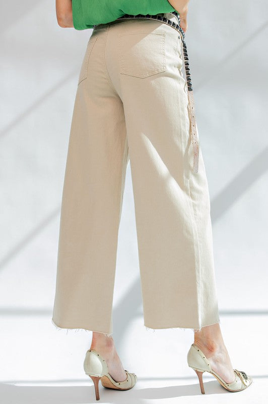 Soft Stretch High Waisted Twill Pants