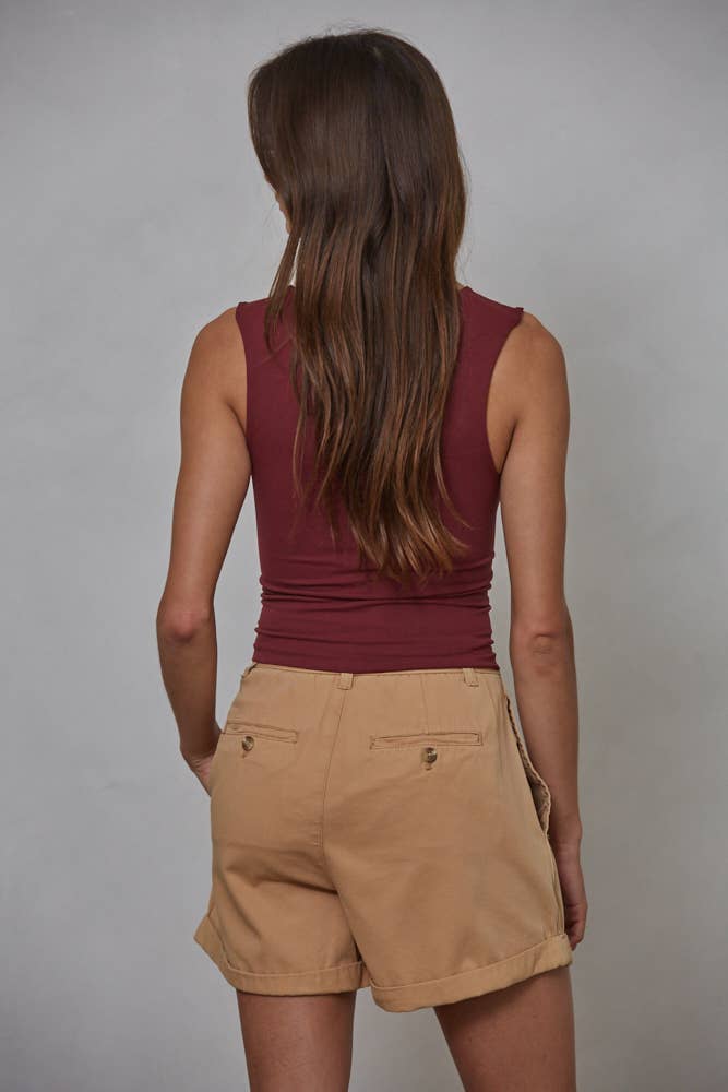 Double Layered Seamless Top: Sangria