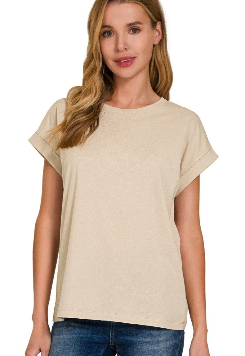 Cotton Crew Neck Short Sleeve Tee