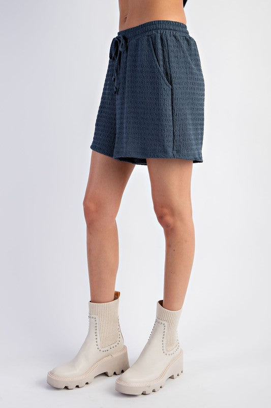 Textured Knit Shorts