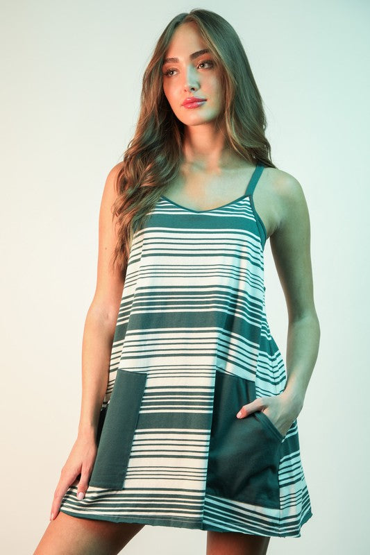 Comfy Striped Knit Mini Dress