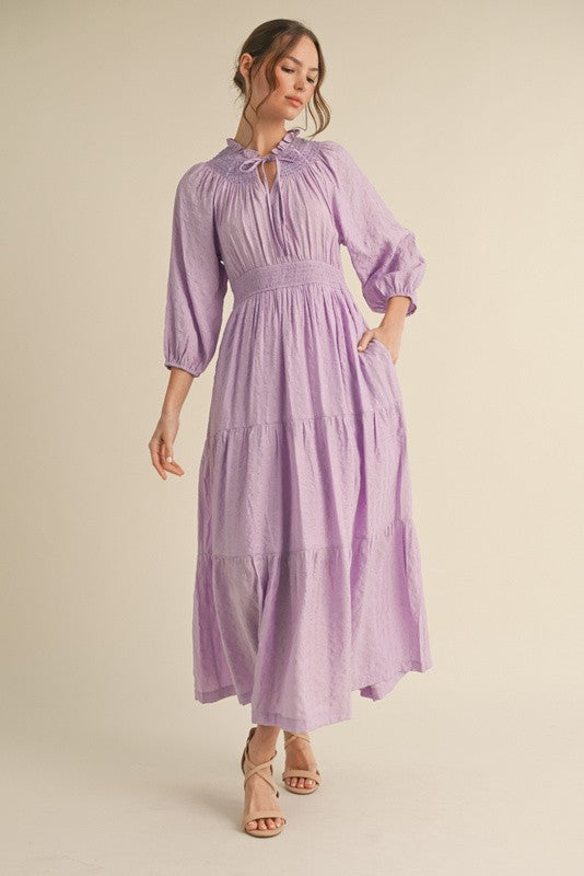 Lavender Ripple Tiered Maxi Dress Lavender Ripple Tiered Maxi Dress