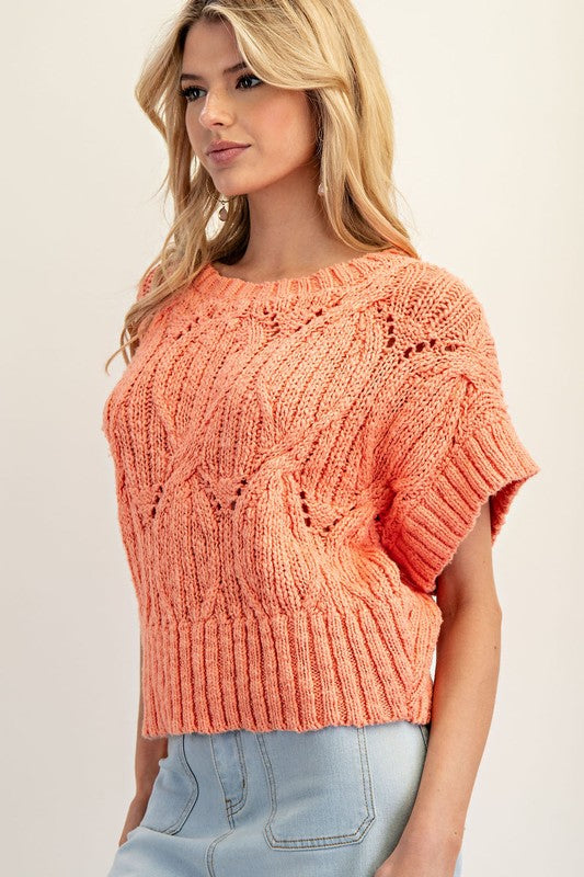 Cable Knit Sweater Top