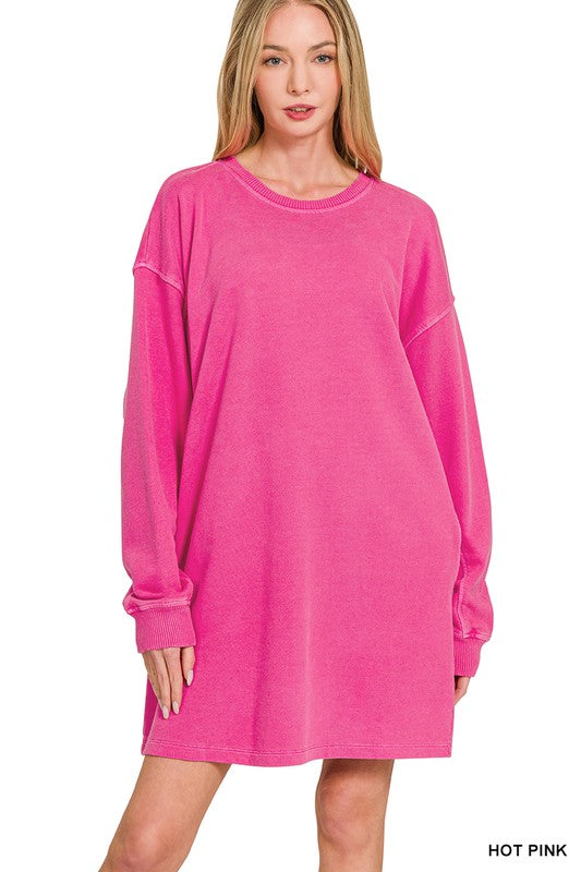 Oversized French Terry Tunic Dress