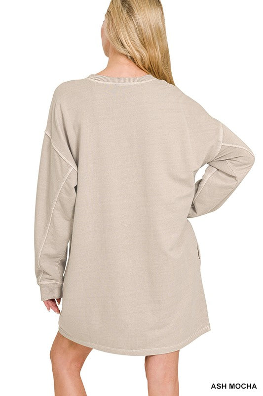 Oversized French Terry Tunic Dress