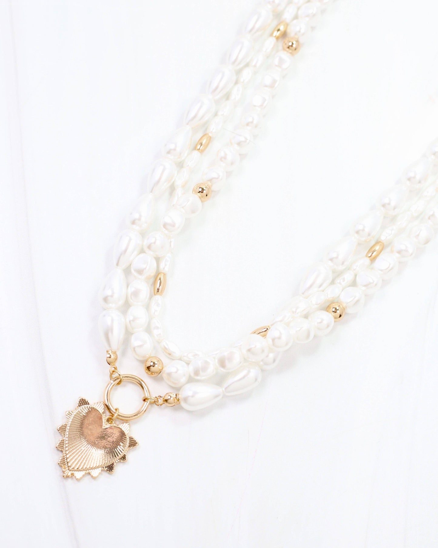 Prince Pearl Charm Necklace Gold