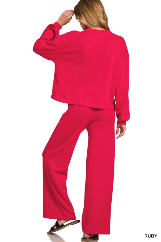 French Rib Pullover & Pants Set