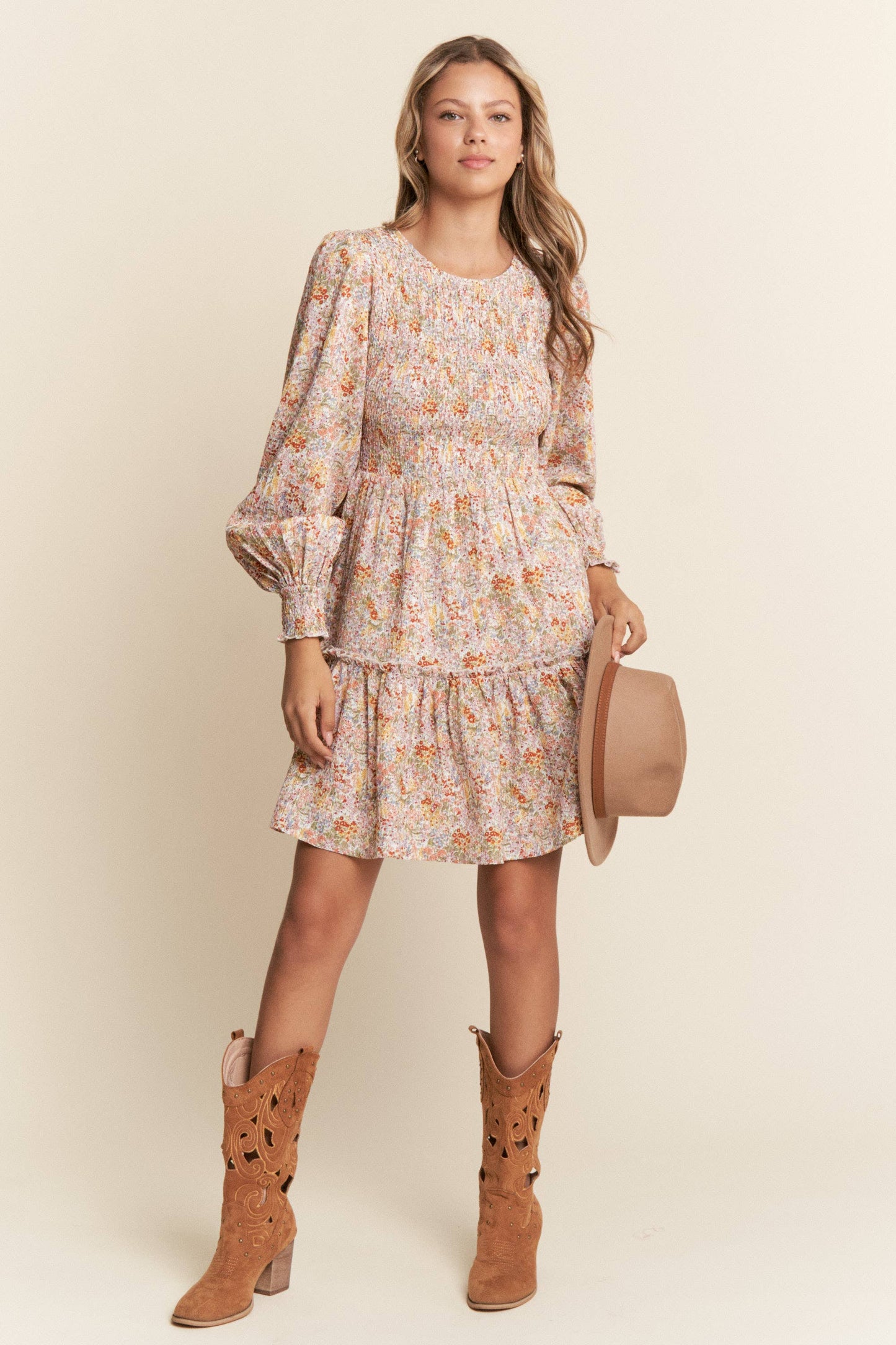 Autumn Garden Long Sleeve Dress