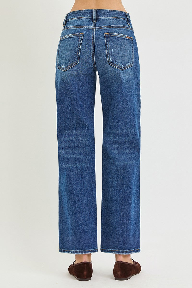 High Rise Straight Jeans