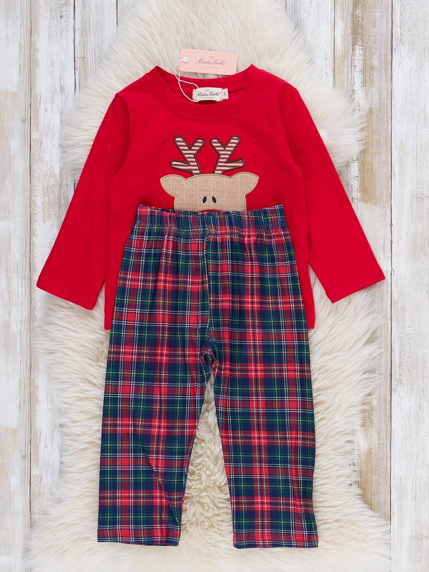 Big Red Nose Rudolph Embroidered Outfit