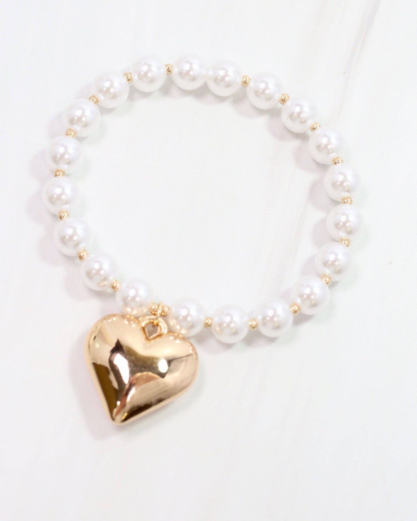 Copeland Heart Charm Bracelet Gold