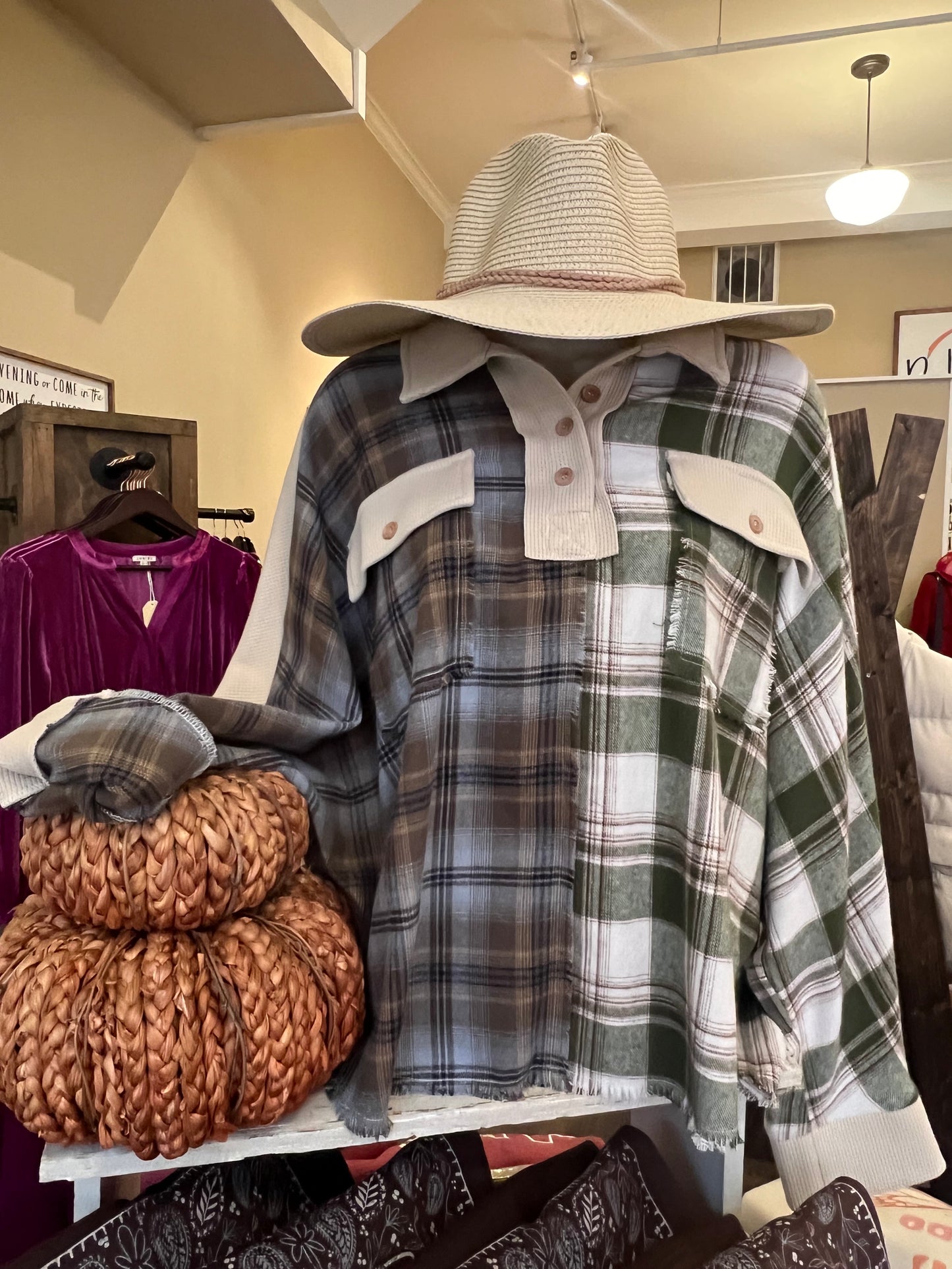 Frenzy Plaid Collared Top