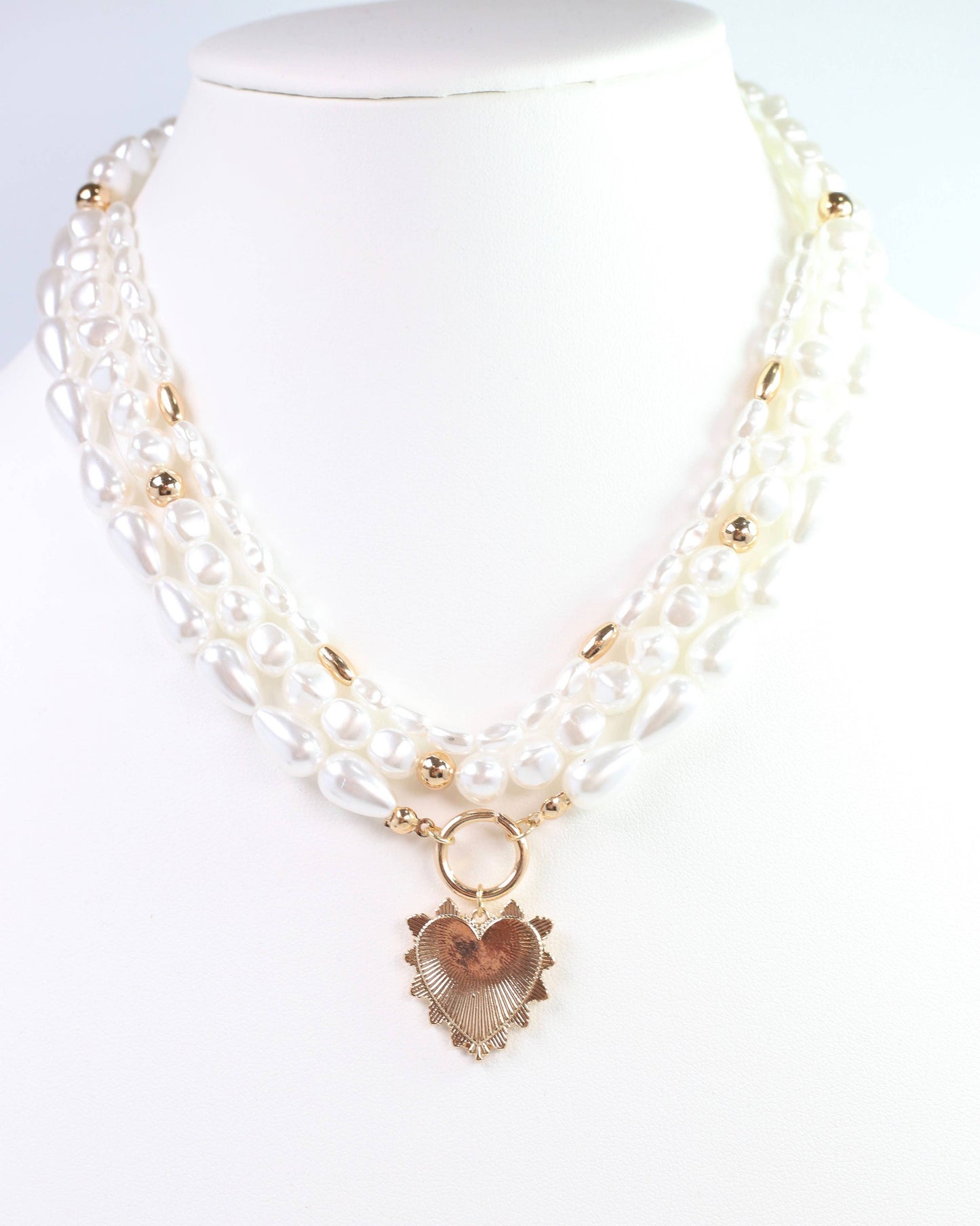 Prince Pearl Charm Necklace Gold