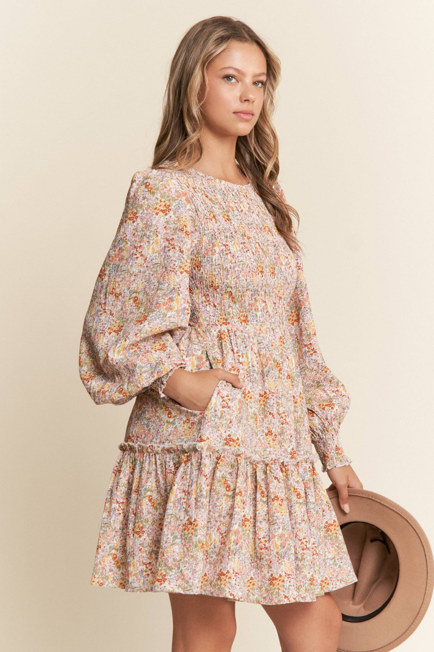 Autumn Garden Long Sleeve Dress