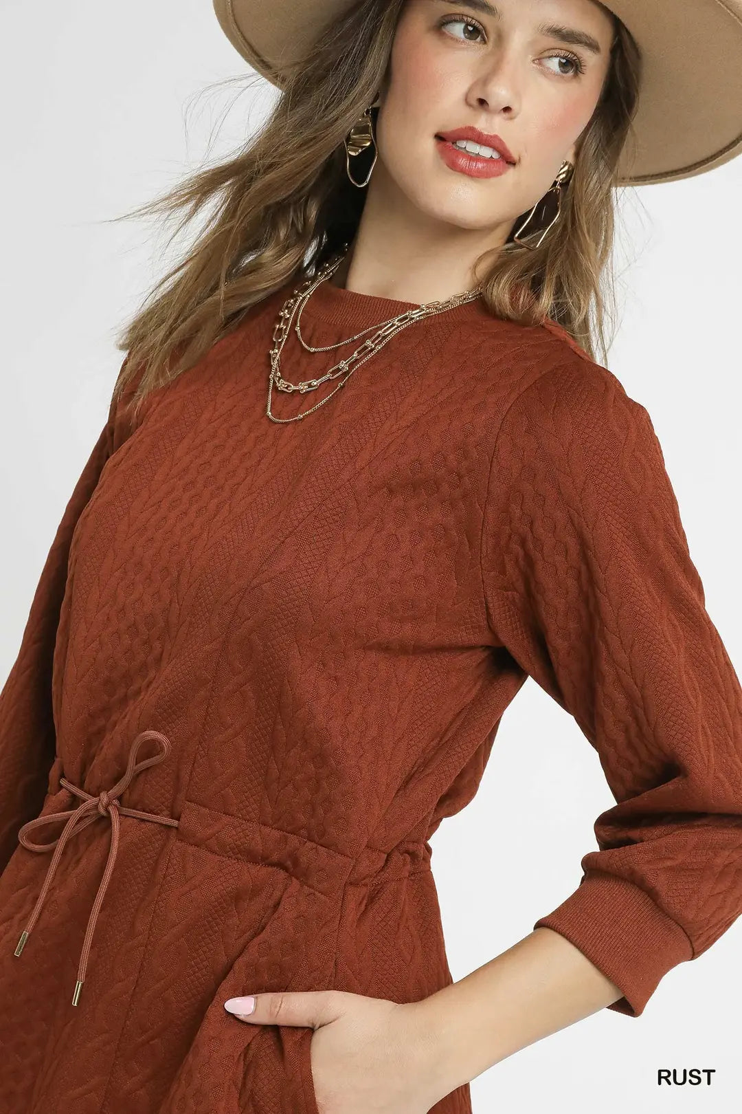 Cable Knit Mini Dress