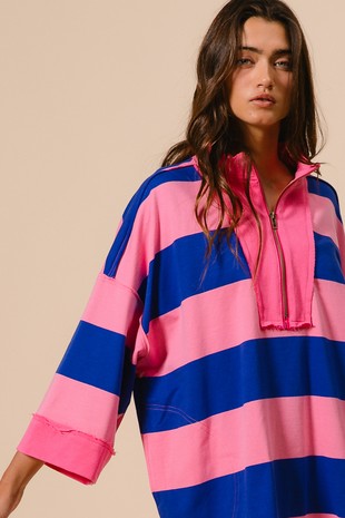 Stripe French Terry Top
