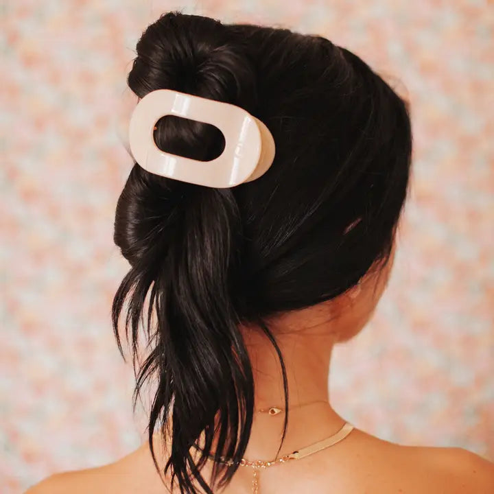 Teleties Almond Beige Medium Flat Hair Clip
