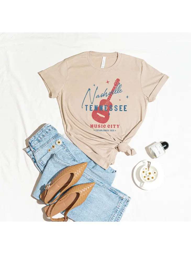 Nashville Tennessee Music City Graphic Tee