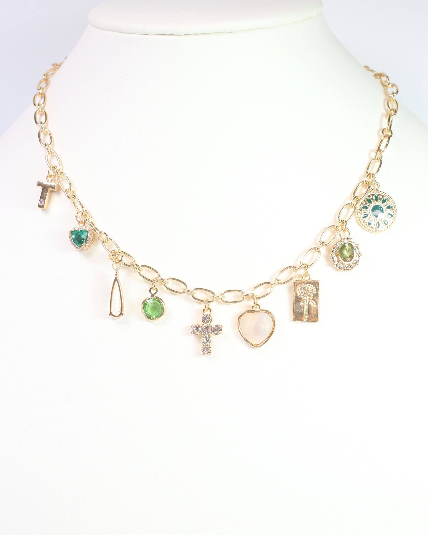Bakari Charm Necklace Gold