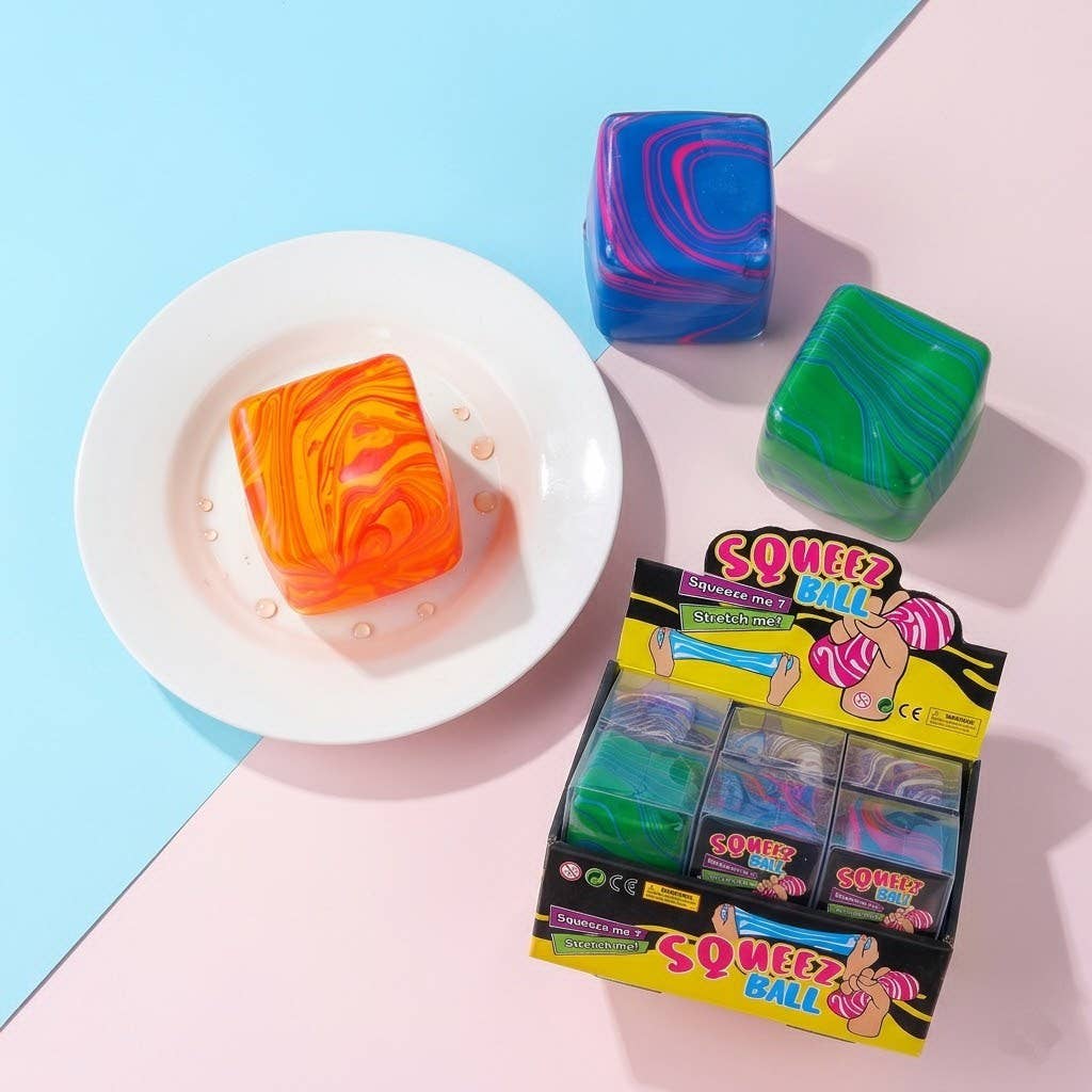 Squishy Cube Stress Relief Toy: Assorted