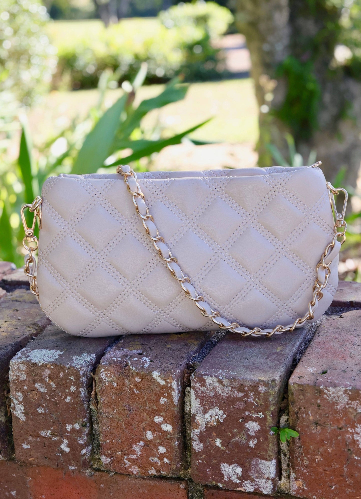 Livi Crossbody NUDE QUILTED