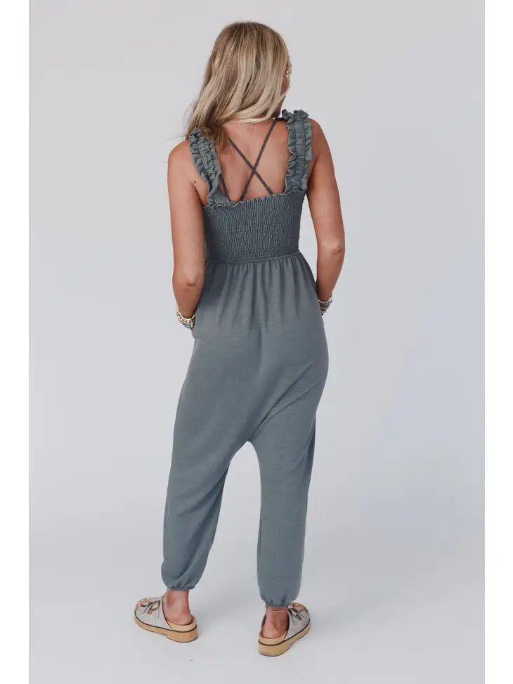 Willow Smocked Harem Jumpsuit