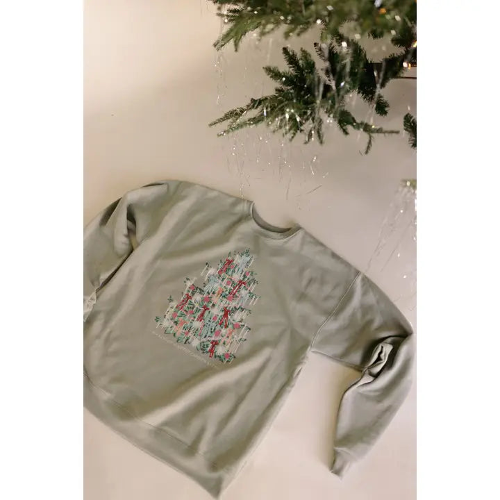 Christmas Tinsel Tree Sweatshirt