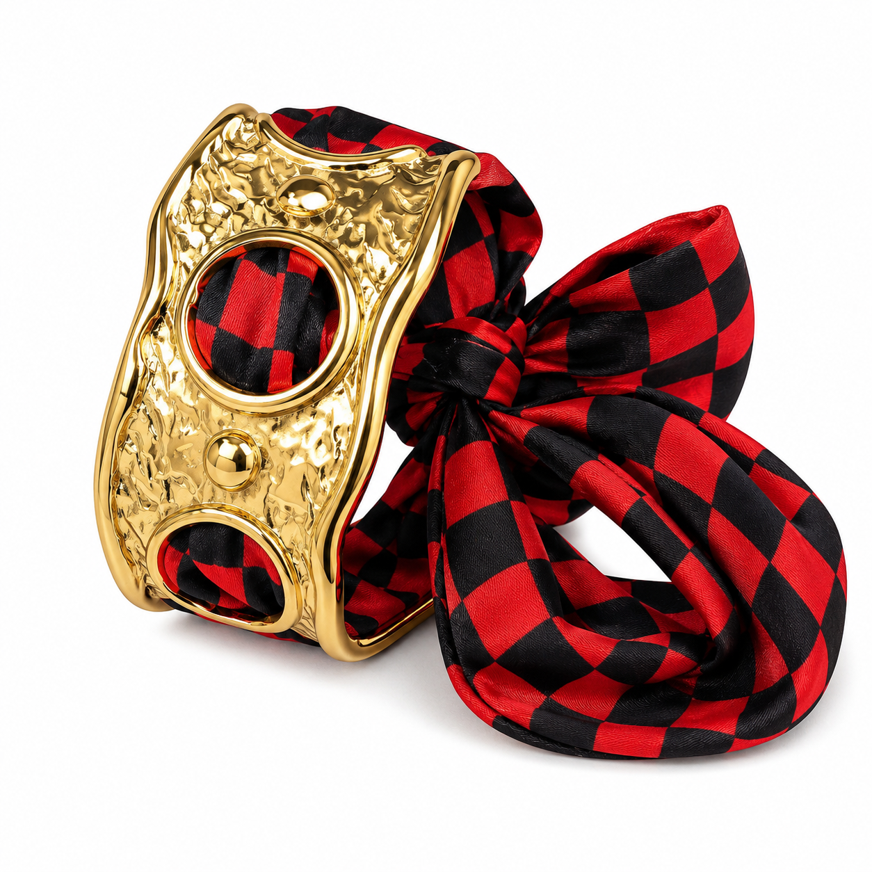 Gameday Scarf Bracelet: Black/Red
