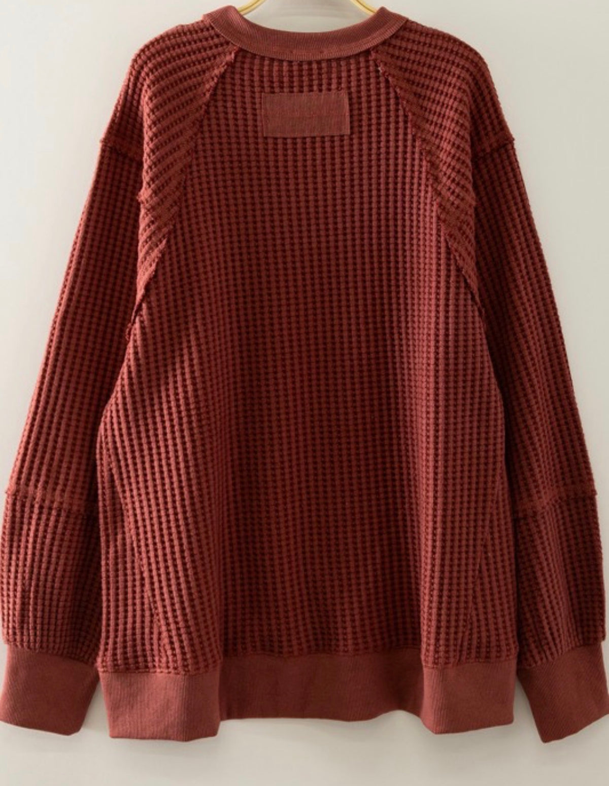 Waffle Knit Pullover