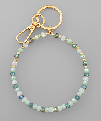 Circle Bead Key Ring Bracelet