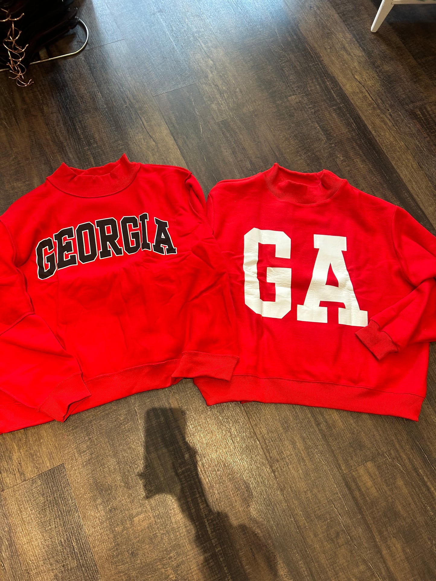 GEORGIA & GA' Print Reversible Mockneck Sweatshirt