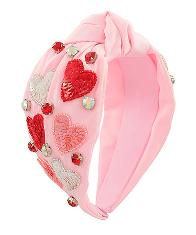 Sequin Heart Headband
