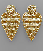 Beaded Heart Earrings