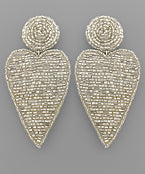 Beaded Heart Earrings