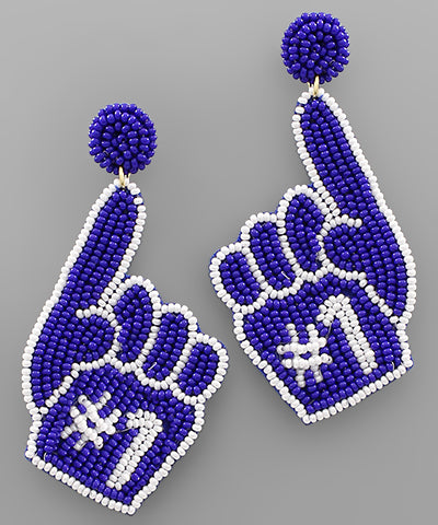 Beaded #1 Hand Earrings