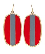 Epoxy Hexagon Earrings