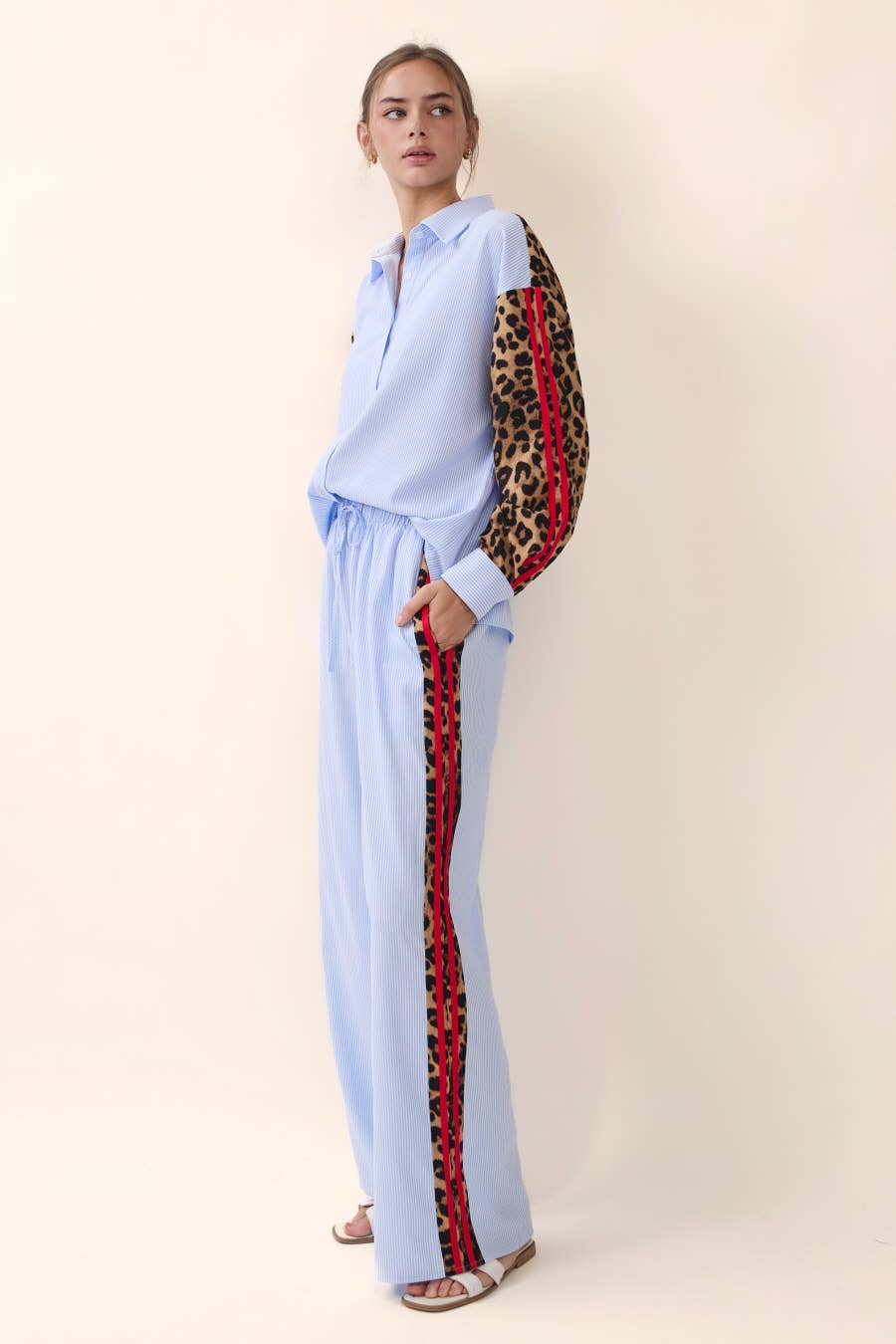 Stripe Button Down Shirt : Blue Stripe
