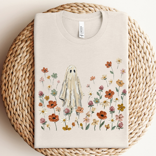 Flower Ghost Fall Graphic Tee