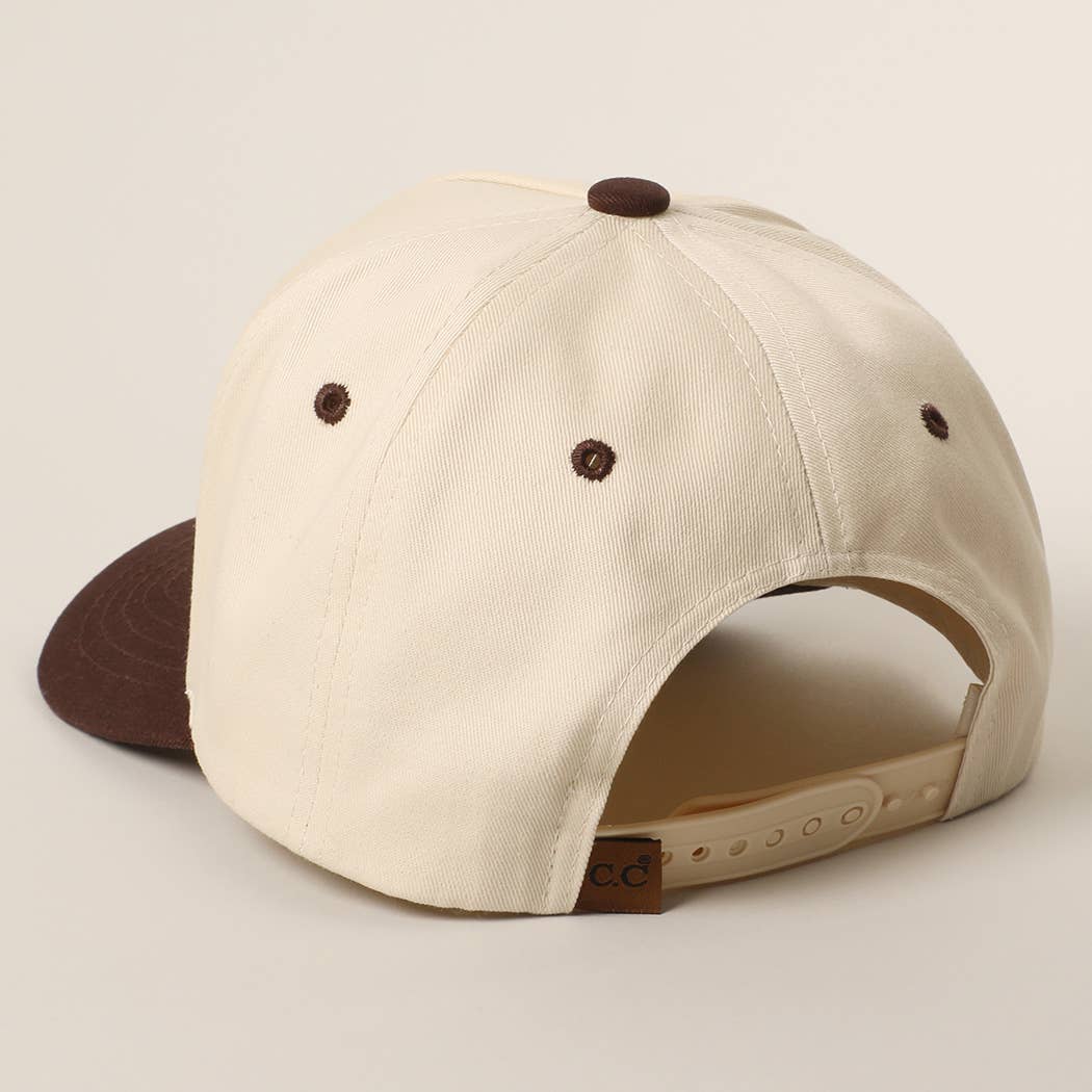 TEQUILA COWBOY CLUB Embroidery Two-Tone Trucker Hat : Brown