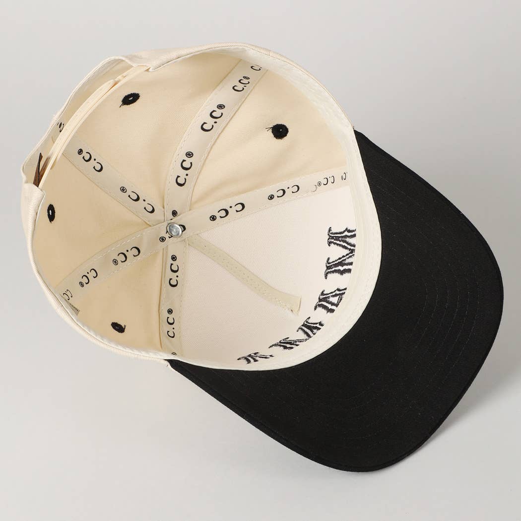 MAMA Typographic Design Embroidery Baseball Hat - Beige