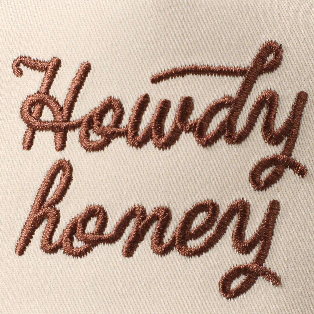 Howdy Honey Embroidery Camo Beige Hat