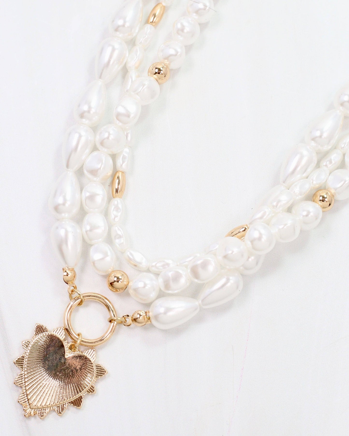 Prince Pearl Charm Necklace Gold