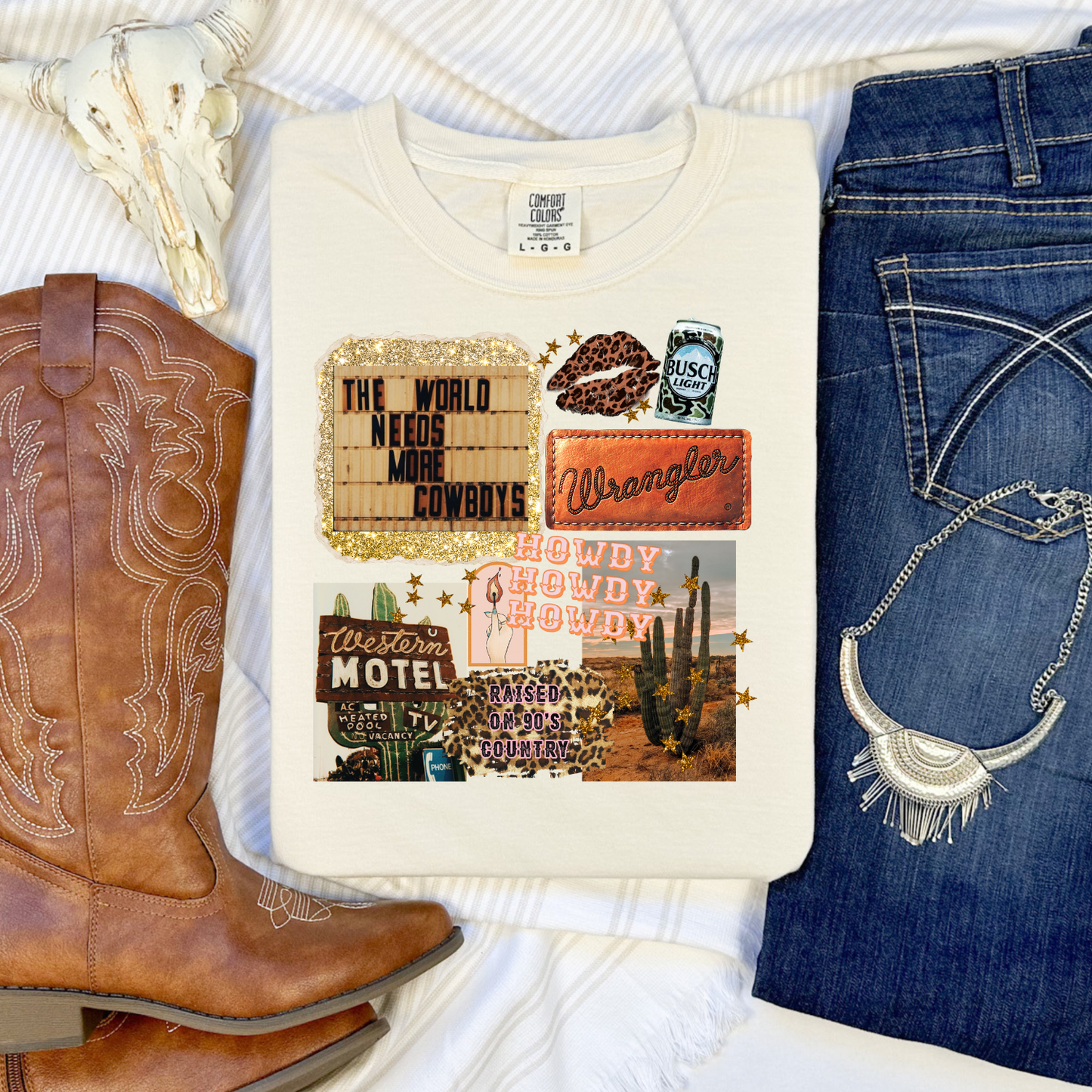 Western | Howdy | Wrangler | Cowgirl | CC Graphic Tee
