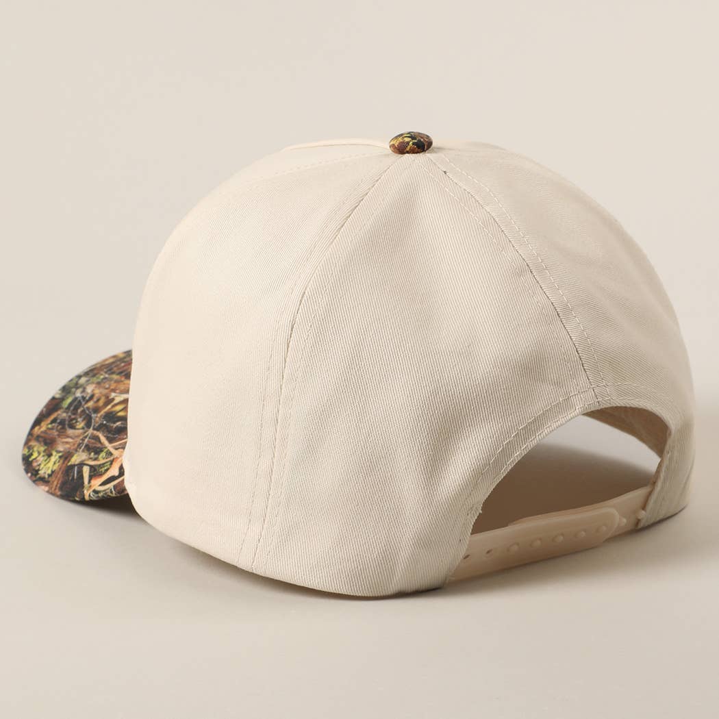 Howdy Honey Embroidery Camo Beige Hat
