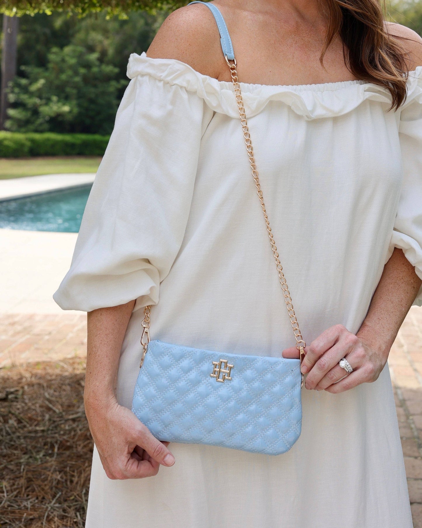Livi Crossbody Light Blue Patent: Default