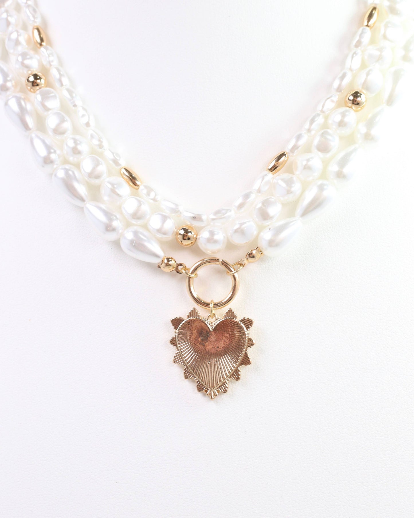 Prince Pearl Charm Necklace Gold