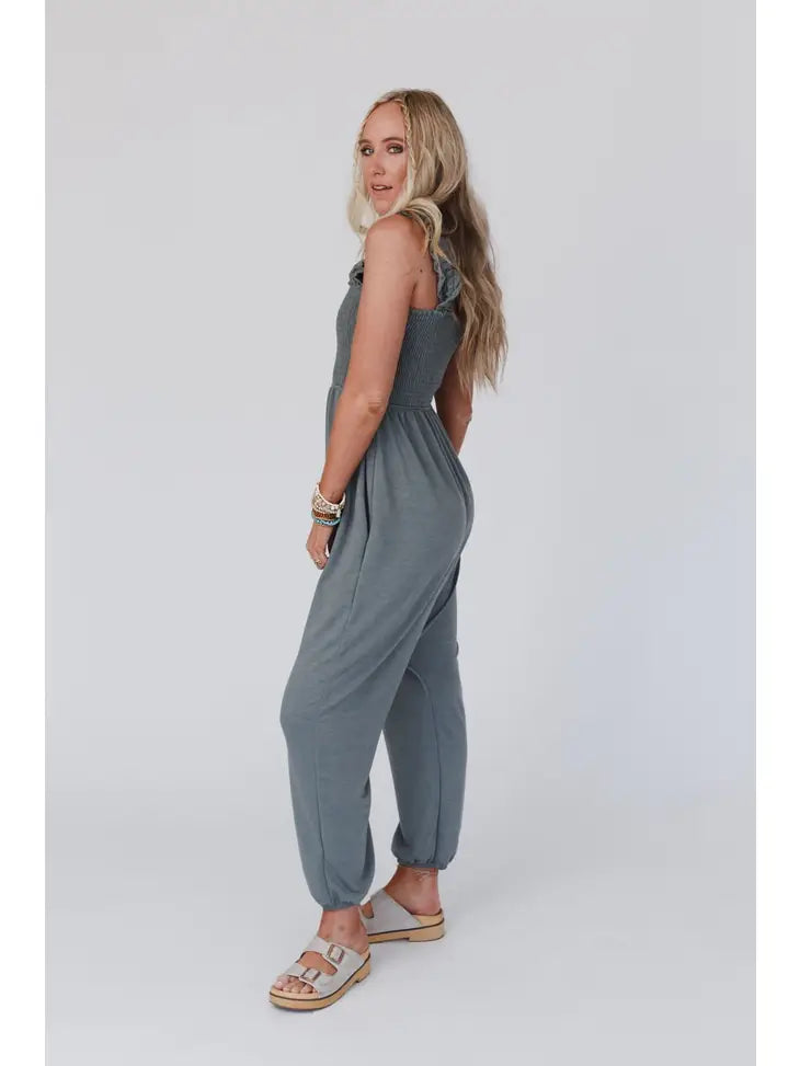 Willow Smocked Harem Jumpsuit